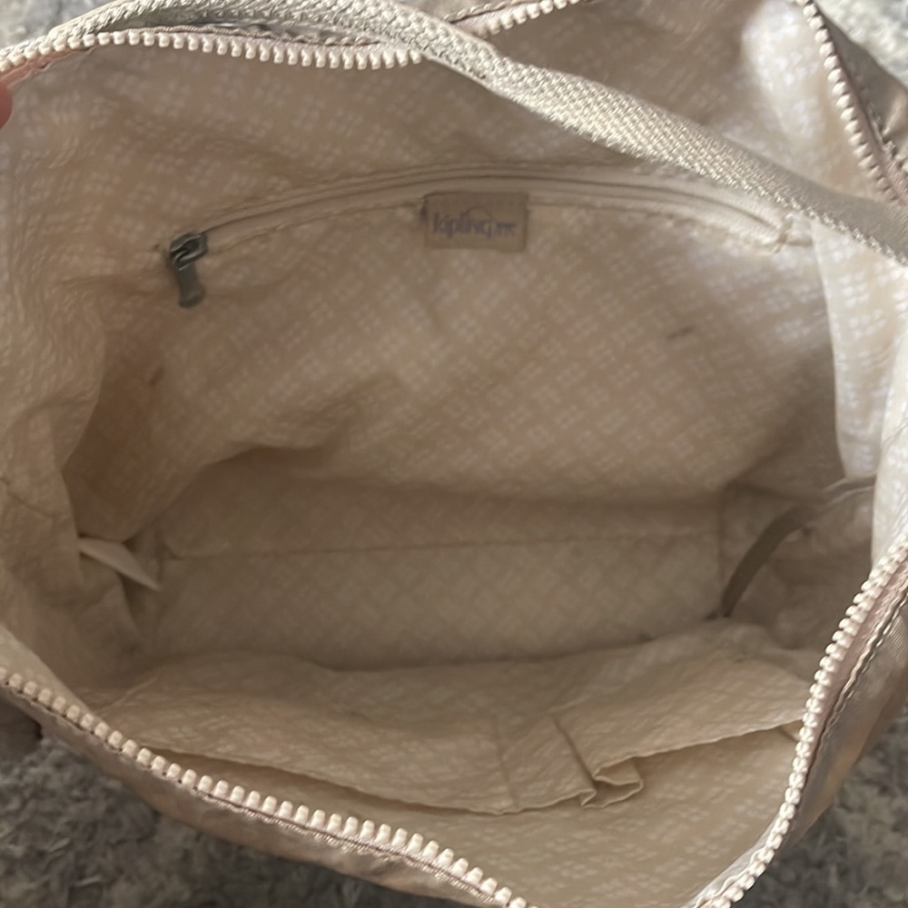 KIPLING Archie Metallic Handbag Crossbody purse Spicy Gold - Picture 8 of 14